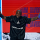 Nigerian Afrobeats star Davido accepts the BET award for Best International Act.